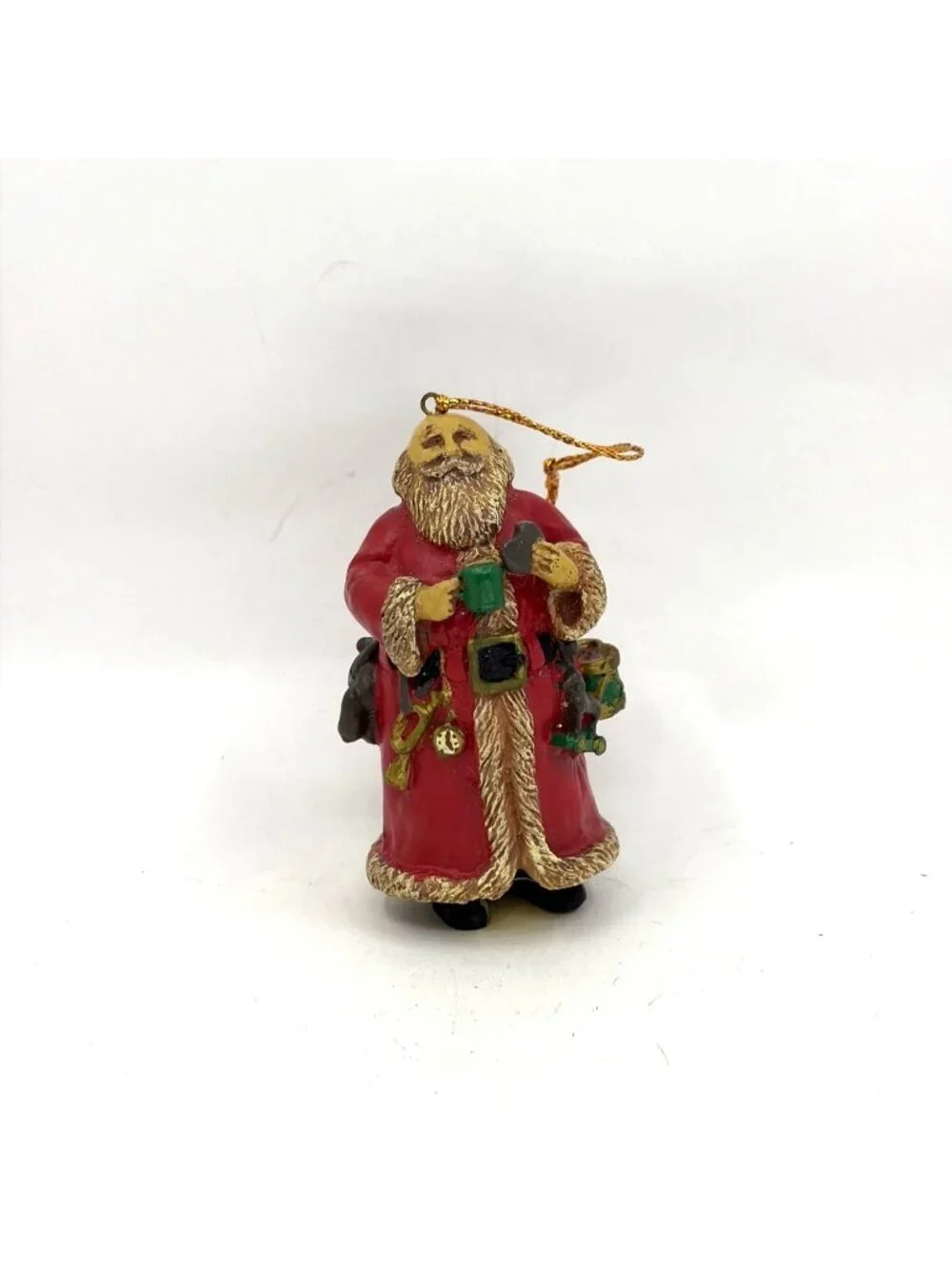 Vintage American Greetings Forget Me Not Father Christmas Ornament 1991